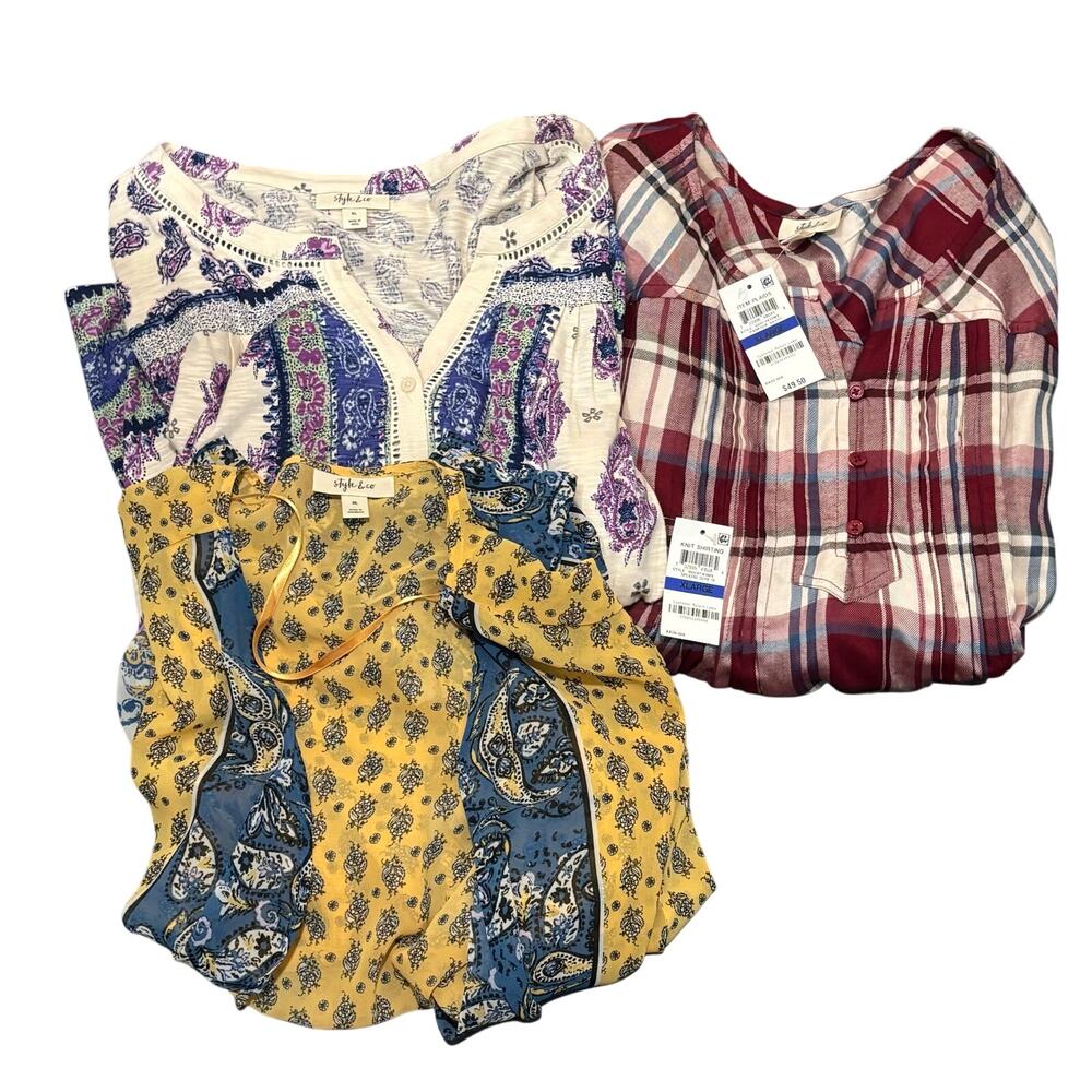 Style & Co Three Piece Blouse Bundle - size XL